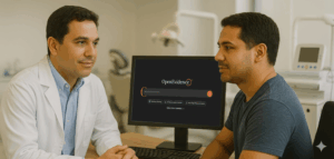 profissional usando openevidence